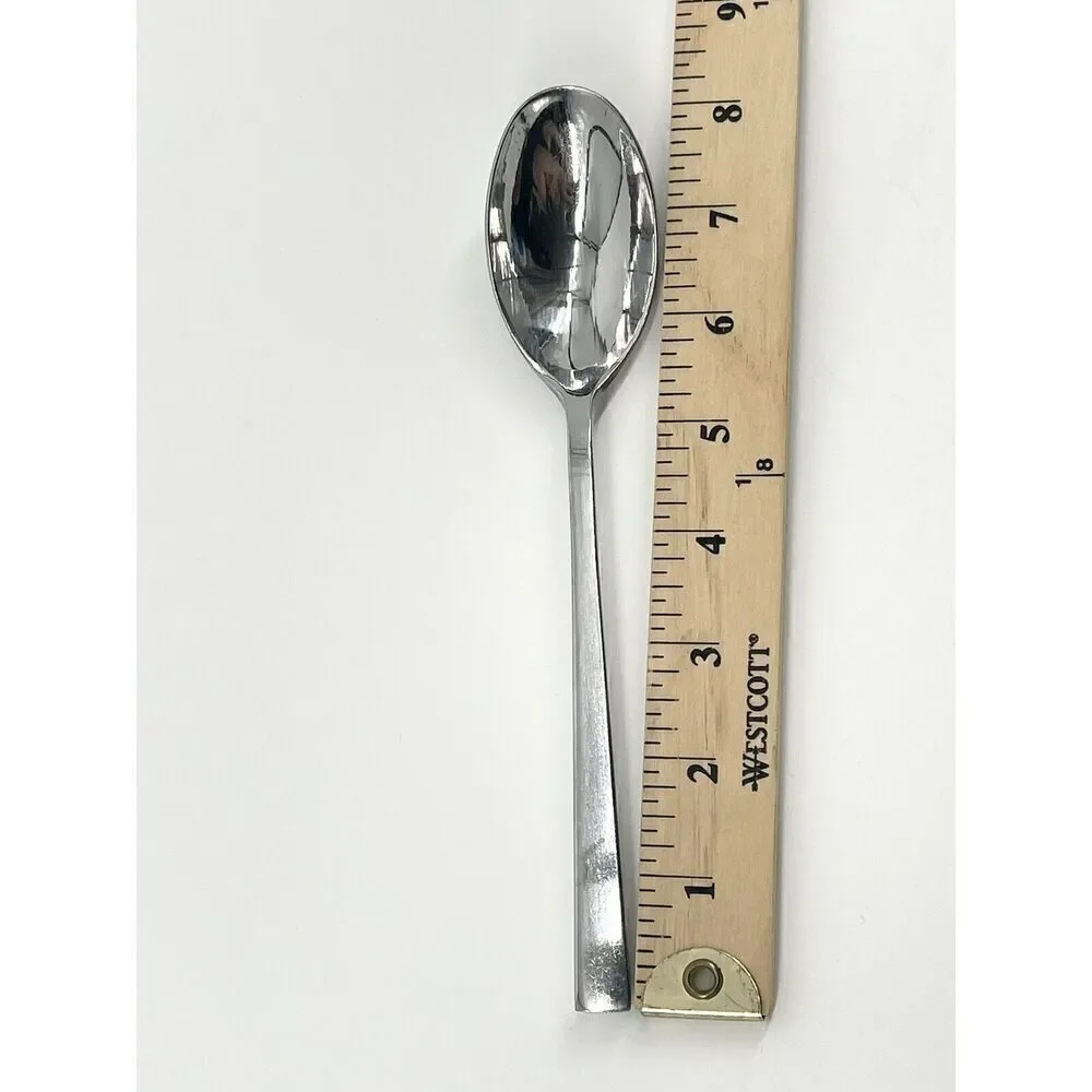Towle LUXOR Stainless Dinner Spoons Triangle Flat Tip 8 1/8” Glossy Set Of 3